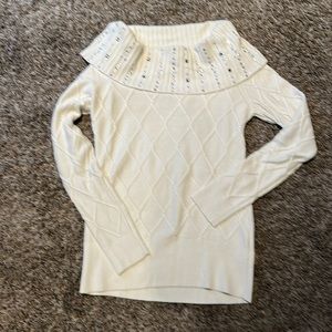 White House black market cowl neck sweater